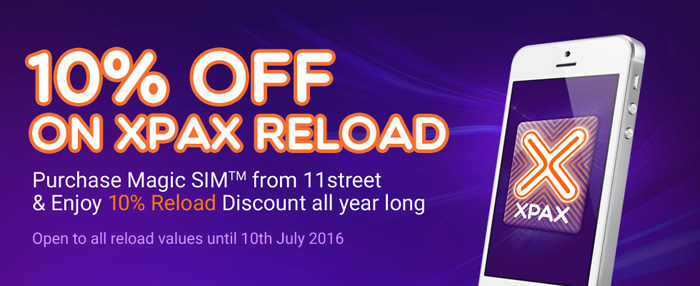 Enjoy 10% reload discount on 11street for new MAGIC SIM subscribers