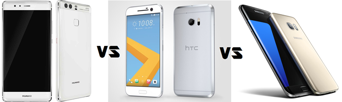 Comparison: Huawei P9 Plus vs HTC 10 vs Samsung Galaxy S7 edge