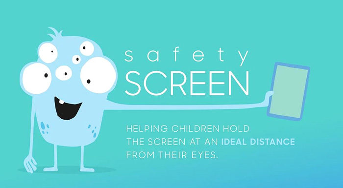 Samsung Safety Screen helps to prevent kids from looking at the screen up close