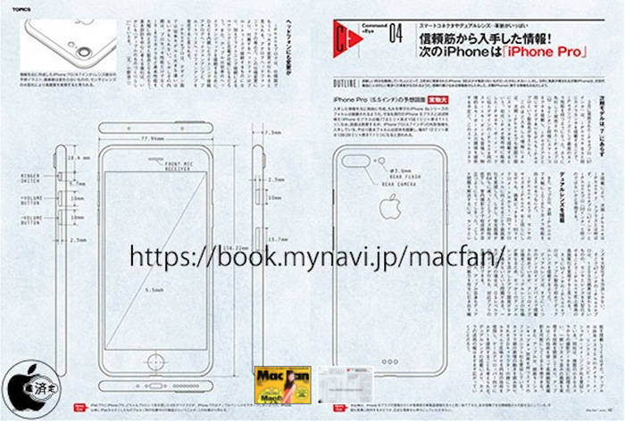 Rumours: Apple iPhone 7 Pro appears in Japanese magazine with dual cameras and no headphone jack?