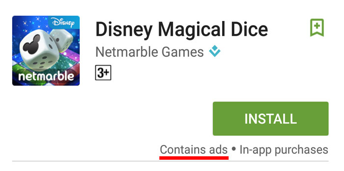 Google Play now tells you if the app you are downloading has ads