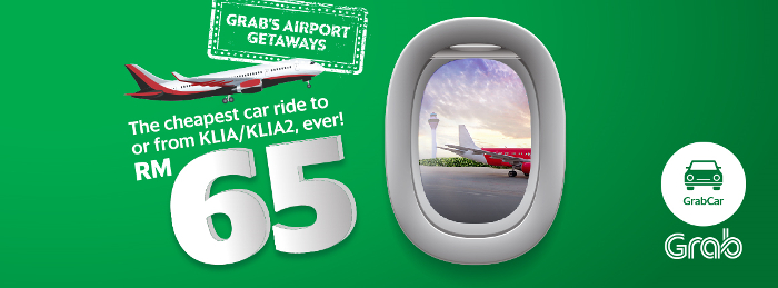 GrabCar introduces cheapest airport fare at only RM65!