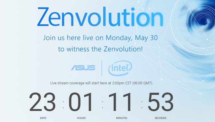 Intel powered ASUS Zenvolution coming on 30 May 2016?