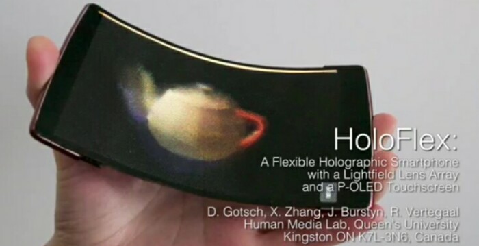 The HoloFlex is a flexible smartphone that projects 3D holograms