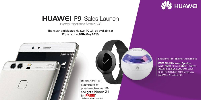 Huawei P9 and P9 Lite going on sale 28 May 2016, first 200 get RM500 Leica gift card + honor Band Z1