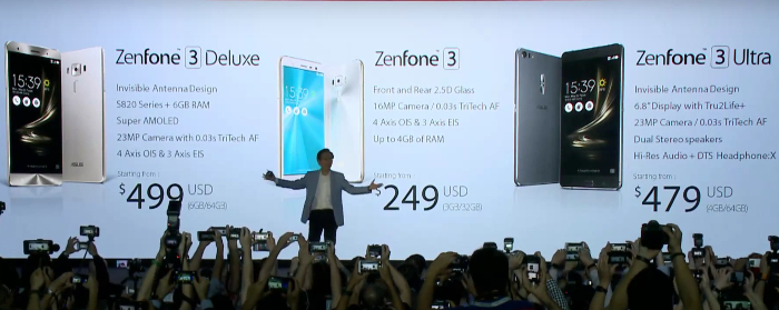 ASUS launches ASUS ZenFone 3 Deluxe, ZenFone 3 and ZenFone 3 Ultra from $249 (RM1024)