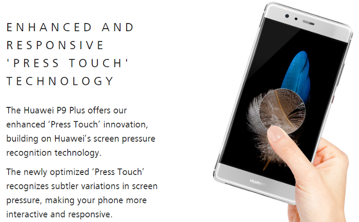 Huawei P9 Plus press touch.jpg