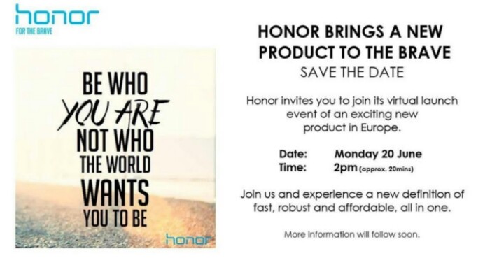 Rumours: New honor coming online for Europe on 20 June 2016? Is it the honor 8?