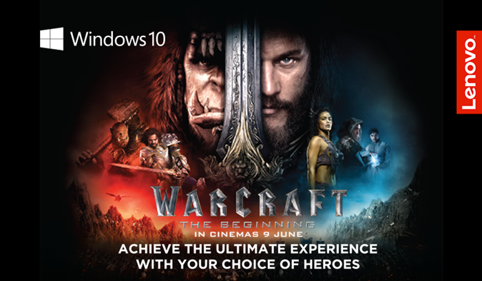 Lenovo and United International Pictures collaborate to reward Warcraft fans