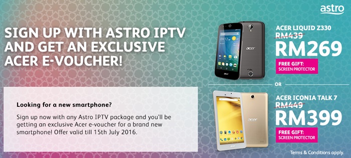 Great deals on Acer gadgets for Astro IPTV subscribers