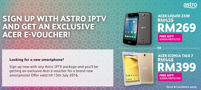 Great deals on Acer gadgets for Astro IPTV subscribers