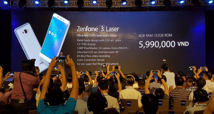 ASUS unveiled Zenfone 3 Laser and Zenfone 3 Max in Vietnam