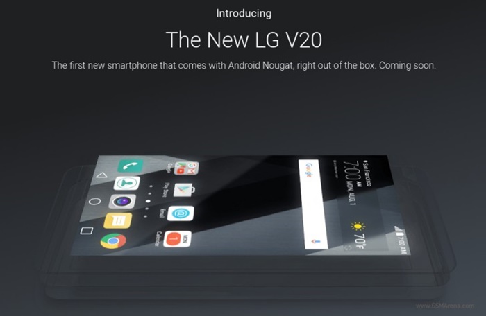 Google releases LG V20 teaser online