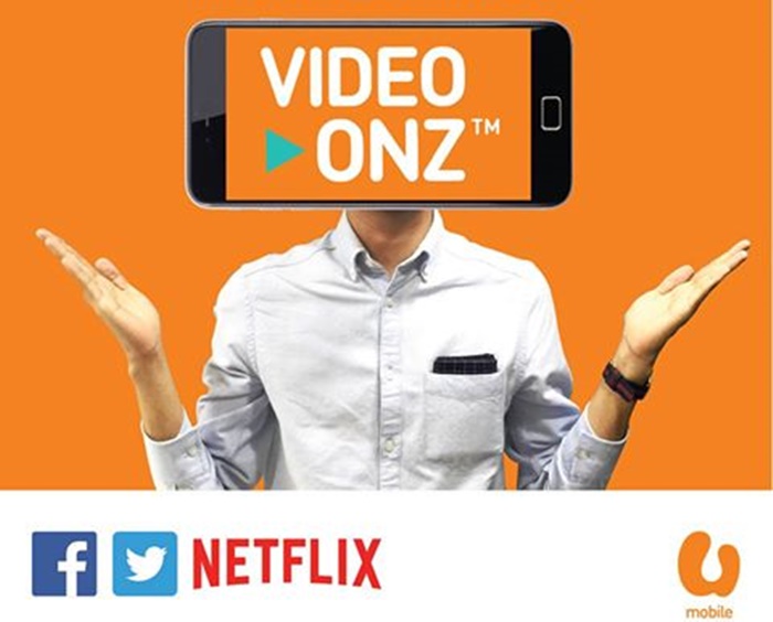 Unlimited free data on Netflix, Facebook Live and Twitter video from U Mobile's Video-Onz
