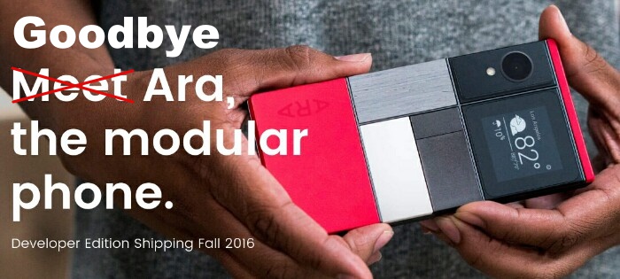 Google suspending Project Ara, looking for licensing partners instead