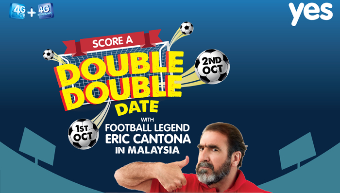 We'll be meeting football legend Eric Cantona and YES 4G LTE this weekend