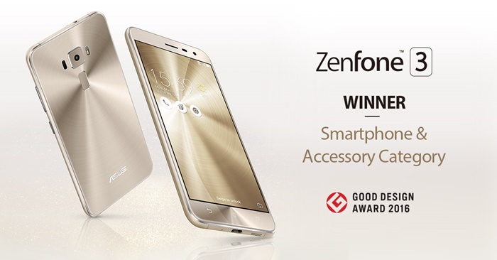 ASUS ZenFone 3 wins 2016 Good Design Award