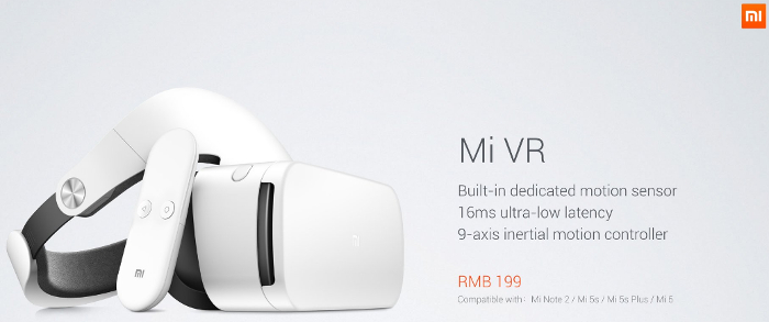 Xiaomi also announces their Mi VR headset with hardware-level motion sensor controller for about RM122