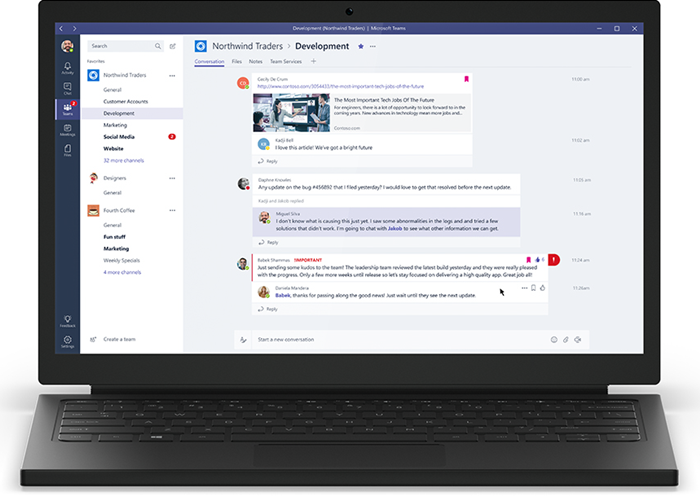 Microsoft unveils new chat-based workspace, Microsoft Teams in Office 365