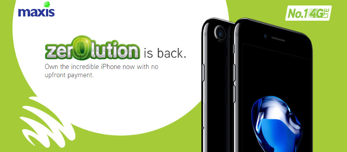 You can now get the Apple iPhone 7 via Maxis Zerolution from RM80 a month