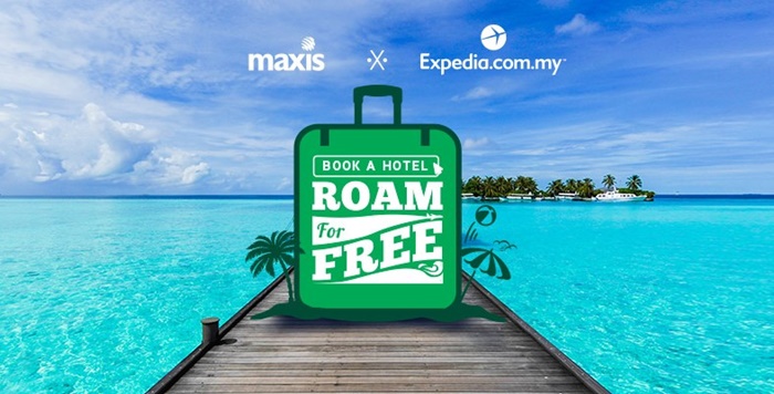 FREE Data Roaming for Maxis customers with hotel room booked on Expedia.com.my