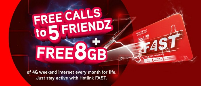 Now you can call 5 FRIENDZ for free every weekend with Hotlink FAST