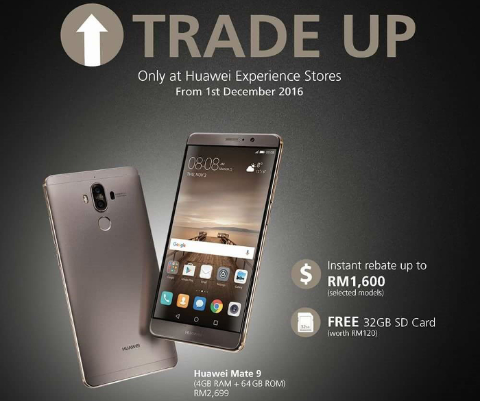 Trade-in your smartphone for a Huawei Flagship device with their Trade-Up Campaign for as low as RM499 + free 32GB MicroSD