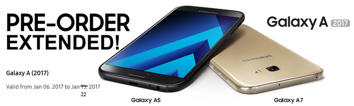 Samsung Galaxy A Series (2017) pre-order period extended