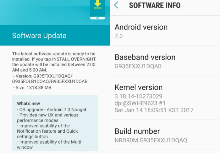 Malaysian Samsung Galaxy S7 edge and Galaxy S7 users can now upgrade to Android 7.0 Nougat