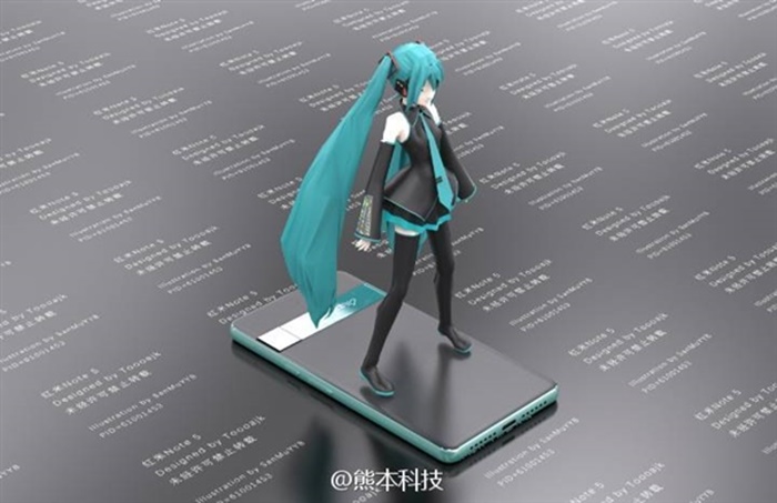 New fan concept design images of Xiaomi Redmi Note 5 Hatsune edition