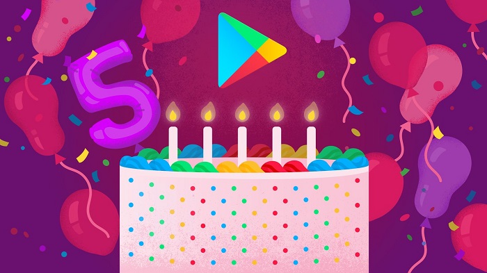 Google Play turns 5! Here's the list of Top 5 apps and games.