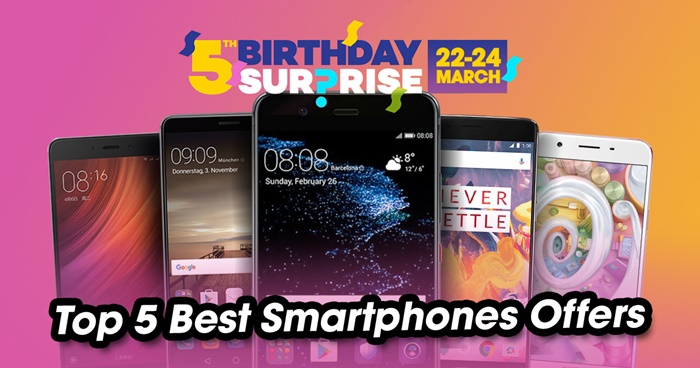 Top 5 Best Smartphones offers to get in Lazada 5th Anniversary Event