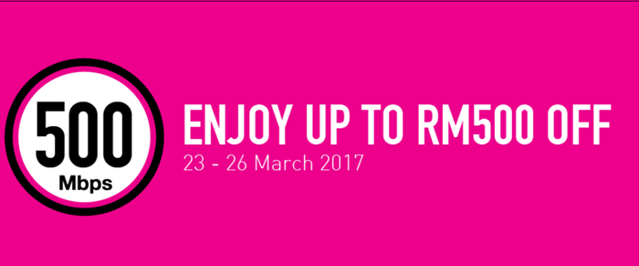 TIME Broadband promotion offering new subscribers a rebate of RM500