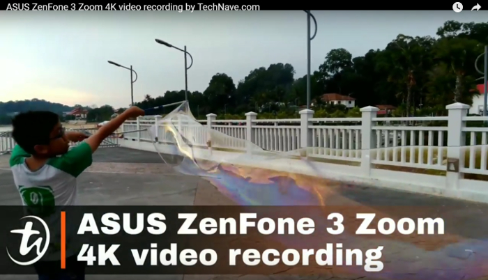 ASUS ZenFone 3 Zoom ZE553KL 4K video recordings show off good stabilization