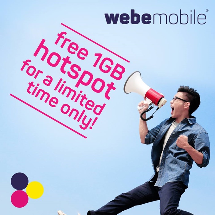 webe digital now offering free 1GB hotspot to current and new subscribers