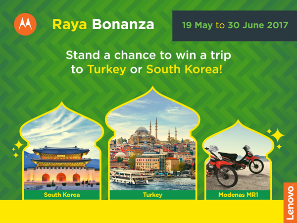 Stand a chance to travel to Turkey and Korea with 'Lenovo's Raya Bonanza Campaign'. Big promotions and attractive gifts included