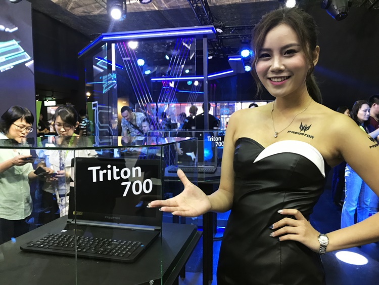 Acer showcased slim Predator Triton 700 gaming notebook with NVIDIA GeForce GTX 1080 in Computex 2017