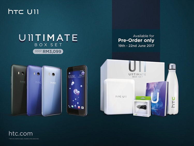 Get extra free gifts from HTC Malaysia's U11TIMATE Box Set U11 pre-order for RM3099