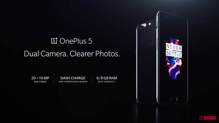 OnePlus 5 officially revealed with dual 16MP + 20MP camera sensors, Snapdragon 835, 8GB RAM and more for ~RM2.1k