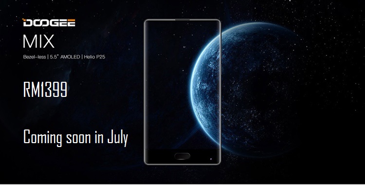 Bezel-less Doogee Mix with dual 16MP + 8MP cameras coming to Malaysia in July for RM1399