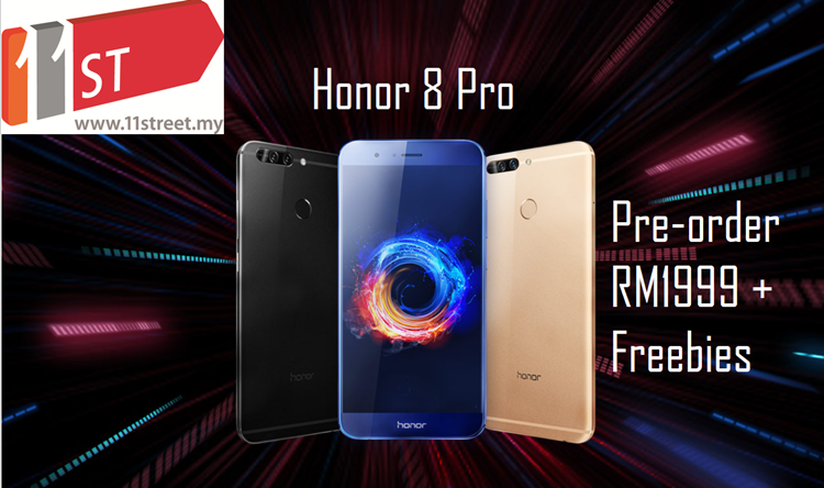 Honor 8 Pro pre-order now available for RM1999 with freebies at 11street