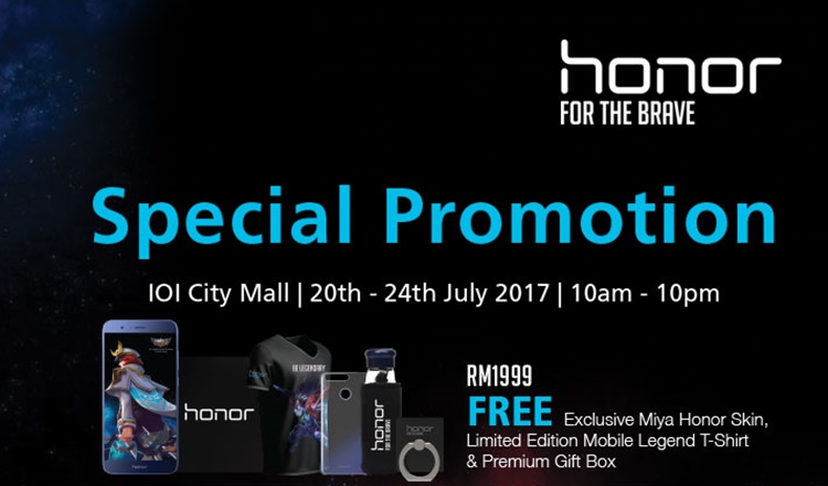 Free giveaways for customers who buys honor 8 Pro at honor Malaysia Roadshow