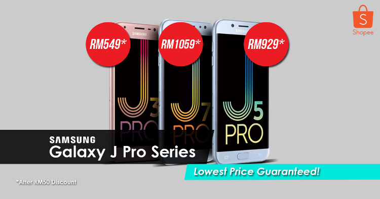 Samsung Galaxy J Pro at the Lowest Price, Guaranteed or FREE power bank and more!