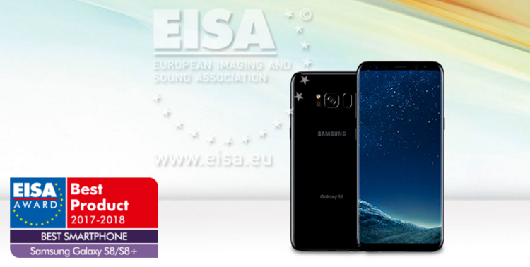 Samsung Galaxy S8/S8 Plus win EISA Best Smartphone 2017-2018 award together as their "do-it-all" devices