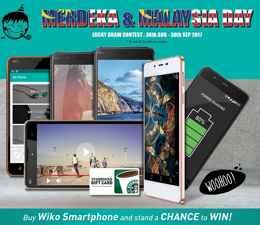 Stand a chance to win 6 Wiko smartphones from Wiko Merdeka & Malaysia Day promotion