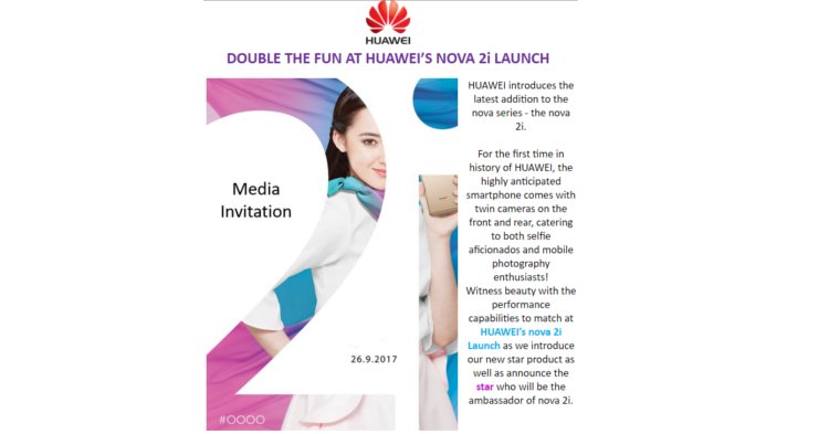 Quad-camera Huawei Nova 2i confirmed coming to Malaysia on 26 September 2017, some tech specs also leaked?