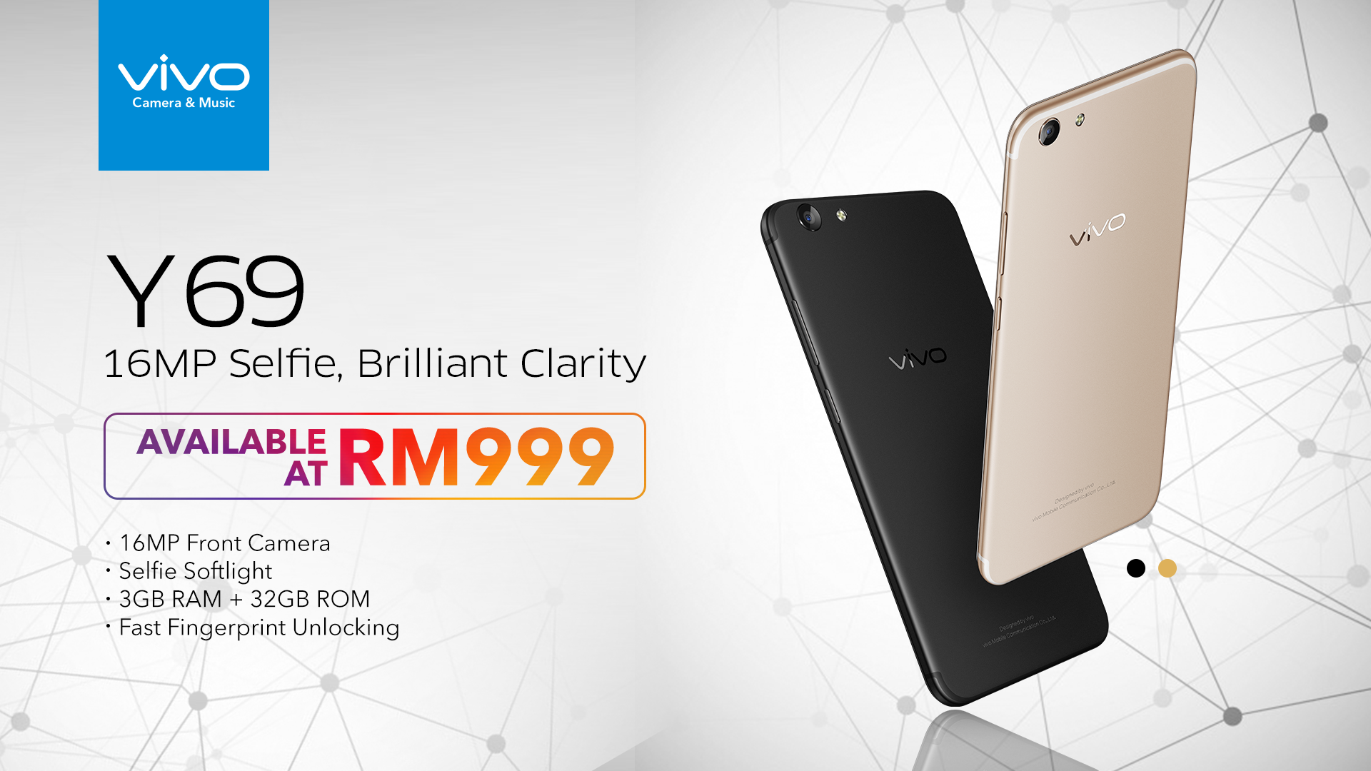 Budget friendly 16MP selfie smartphone vivo Y69 coming soon for RM999