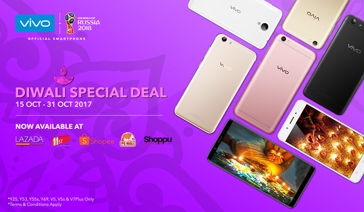 vivo Malaysia giving away free gifts and lucky draws in its new Diwali Special Deal campaign