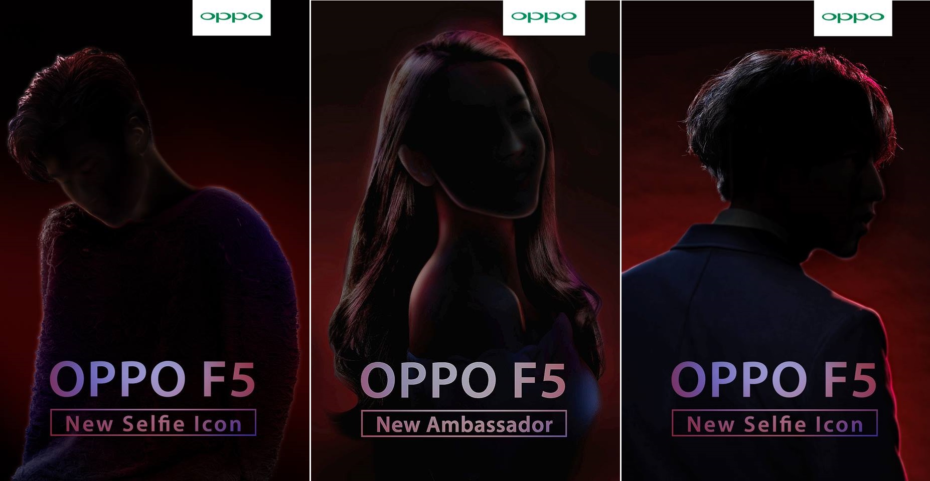 OPPO F5 arriving on 2 November 2017 with three new celebrities