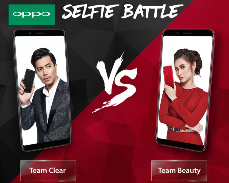 Win a limited edition Anugerah Skrin 2017 OPPO F5 in the OPPO Selfie Battle, are you on Team Clear or Team Beauty?
